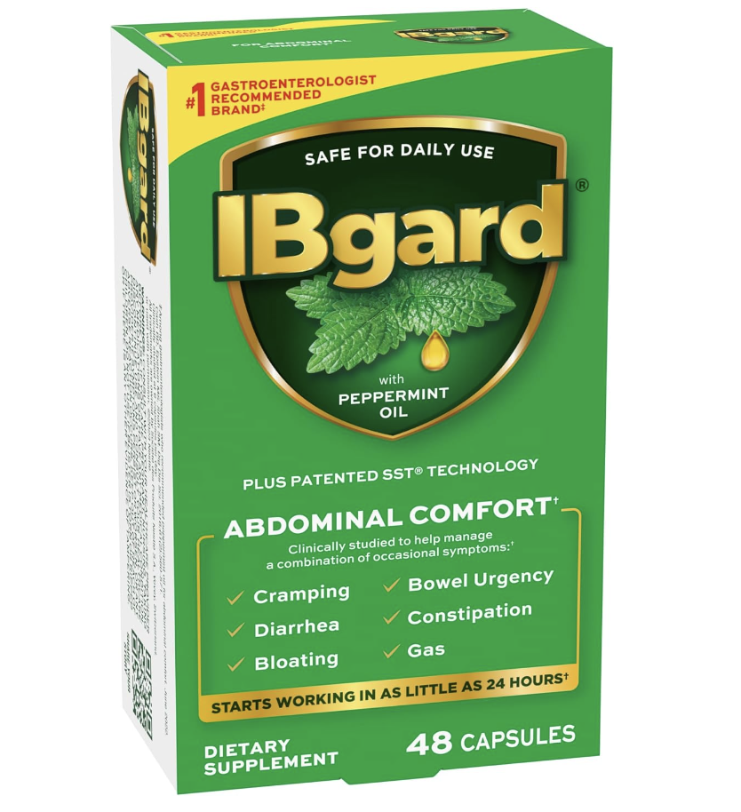 IBGuard Peppermint Oil Capsules, one of the best home remedies for diarrhea